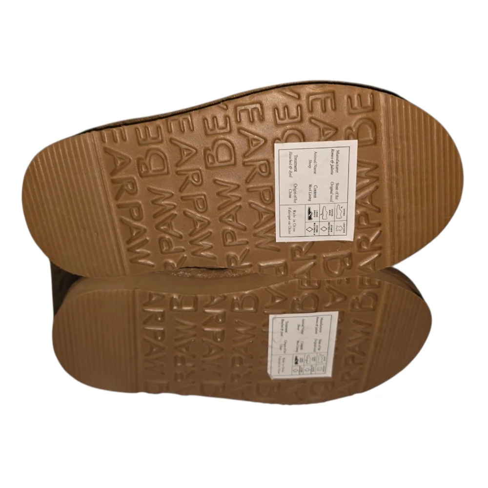 BearPaw Larisa Retro Iced Coffee‎ Tan Kids Boots with Fleece Lining New 9, 10